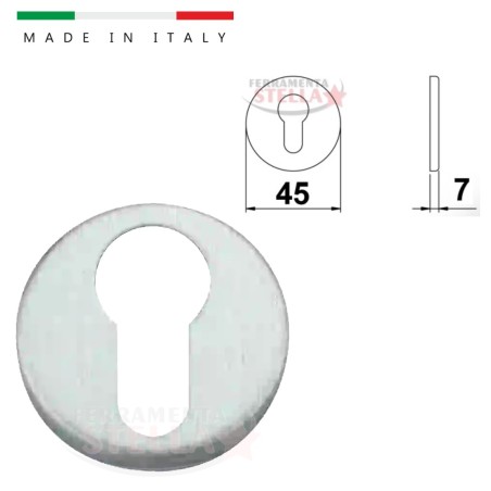 Bocchetta rosetta foro yale cromo satinato | ferramentastella.it