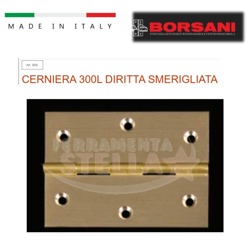 Cerniera cerniere ottone smerigliato per mobili  | ferramentastella.it