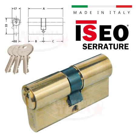 Cilindro sagomato da 54 mm ottone - iseo | ferramentastella.it