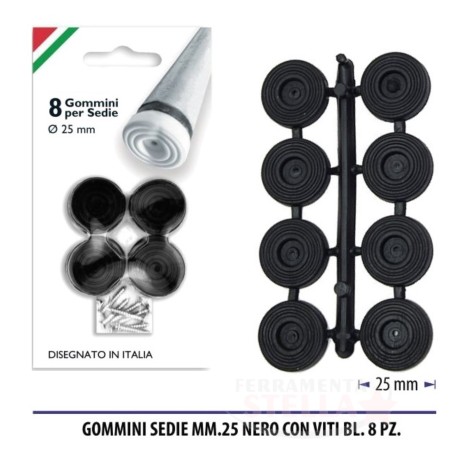 Sottosedia sotto sedia scivolo plastica con vite | ferramentastella.it