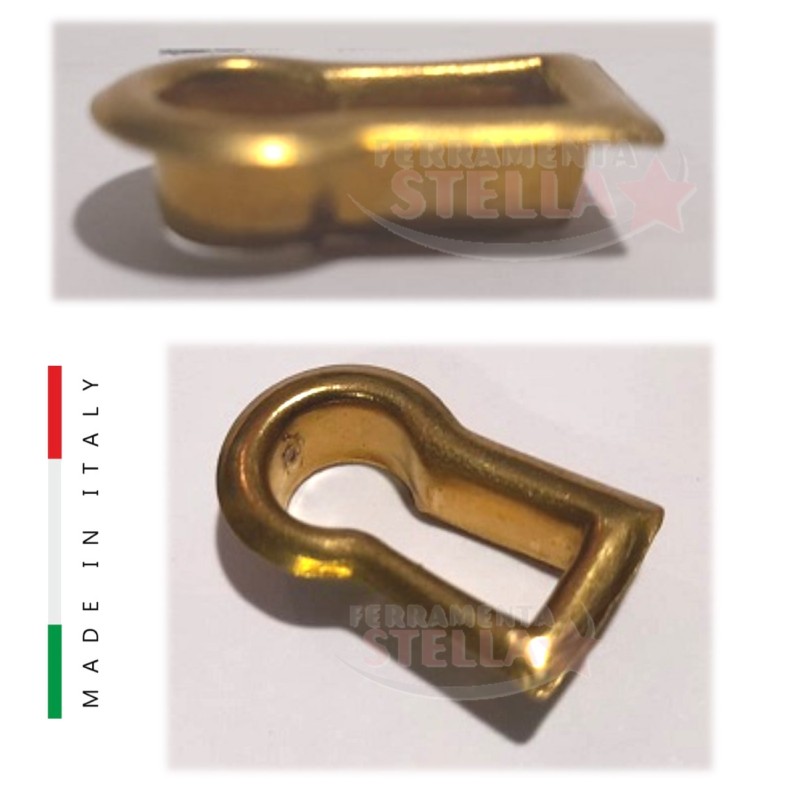 Bocchetta in ottone ovale per chiave - a incasso | ferramentastella.it