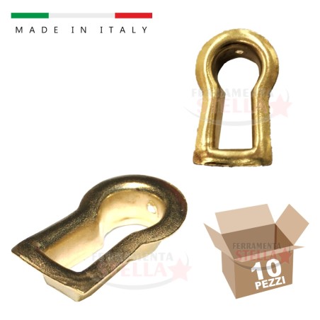 Bocchetta in ottone ovale per chiave - a incasso | ferramentastella.it