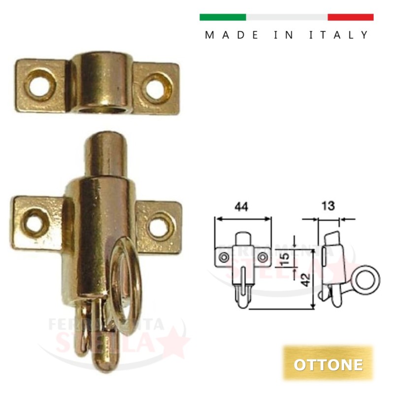 Cricchetto chiusura topino wasistas in ottone | ferramentastella.it