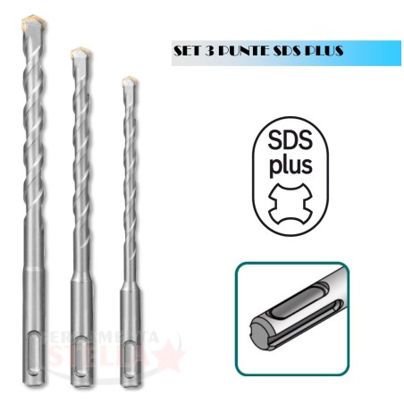 Set punte sds plus x calcestruzzo cemento | ferramentastella.it