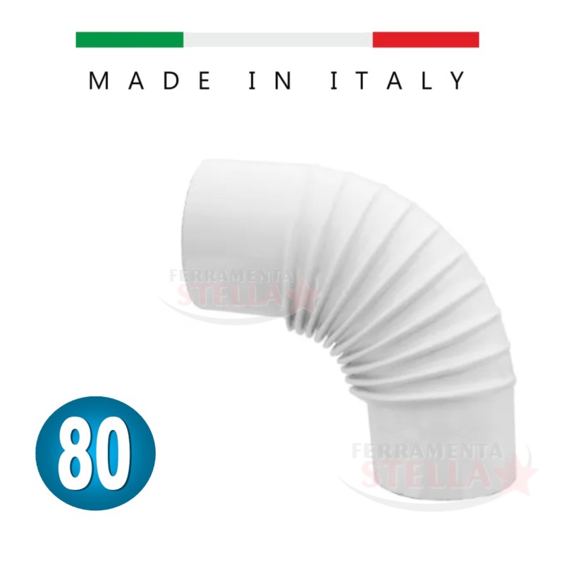 Gomito curva 90° chiusa x tubo stufa porcellanato| ferramentastella.it