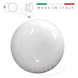 Pomolo Fisso Bianco Ø75 mm per Porta e Portone | ferramentastella.it 2