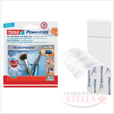 Fascia biadesiva max 1 kg rimovibile - tesa | ferramentastella.it