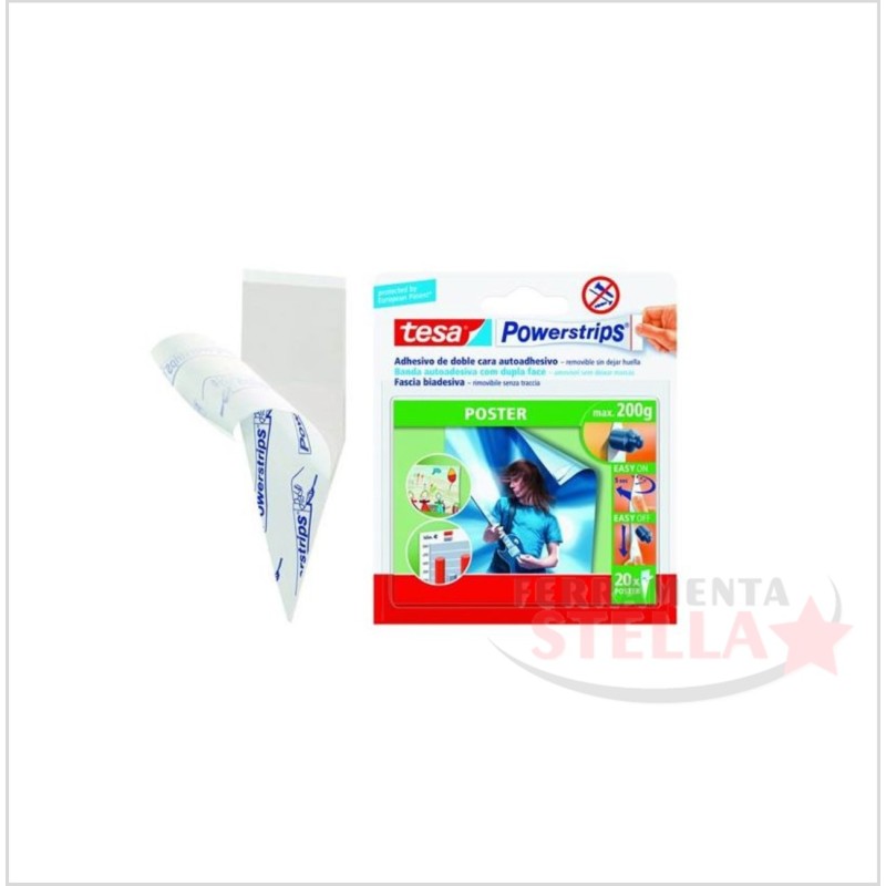 Fascia biadesiva max 1 kg rimovibi Tesa | ferramentastella.it