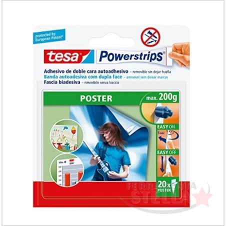 Fascia biadesiva max 1 kg rimovibi Tesa | ferramentastella.it