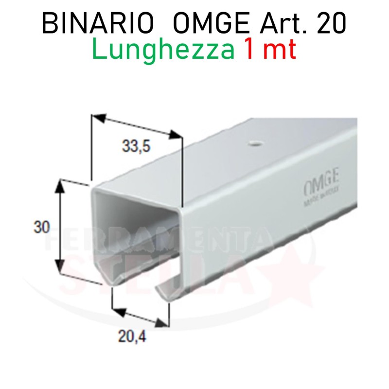 Binario portante in acciaio art 20 omge x porte | ferramentastella.it