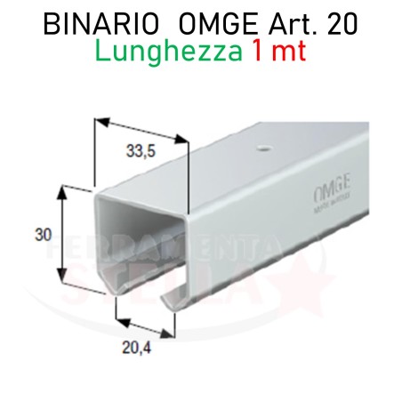 Binario portante in acciaio art 20 omge x porte | ferramentastella.it