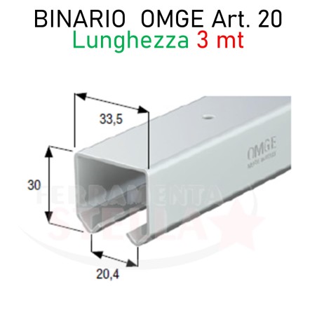 Binario portante in acciaio art 20 omge x porte | ferramentastella.it