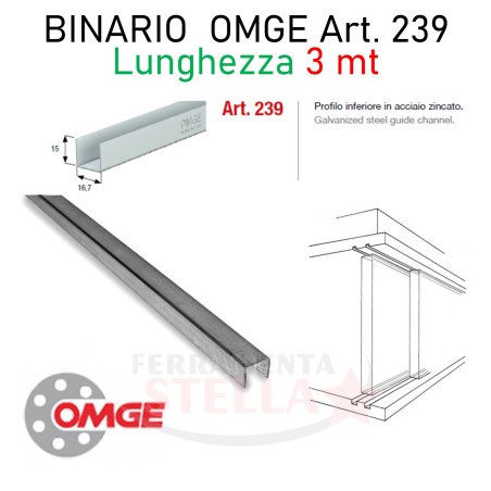 Binario portante in acciaio art 239 omge x porte | ferramentastella.it