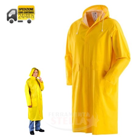 Impermeabile cappotto giubbotto giallo anti pioggia | ferramentastella.it