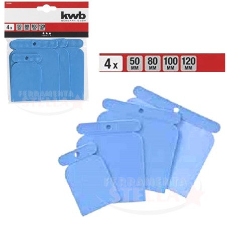 Set 4 spatole in plastica giapponese flessibili | ferramentastella.it