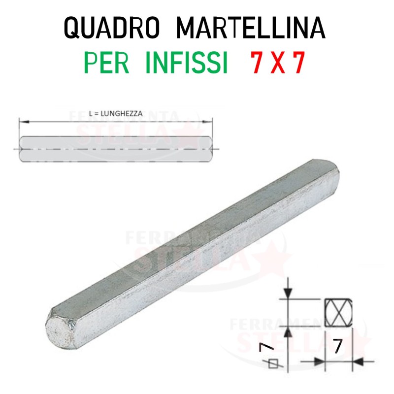 Quadro martellina per infissi fissaggio maniglie | ferramentastella.it