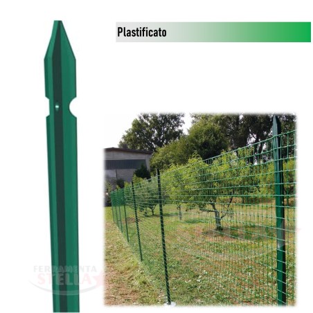 Paletto recinzione rete plastificata colore verde| ferramentastella.it
