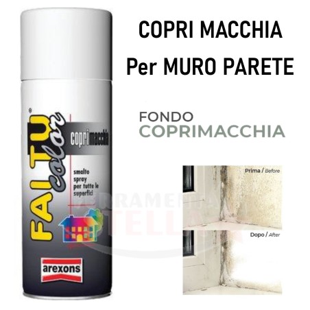 Pittura vernice murale spray coprimacchia muro  | ferramentastella.it