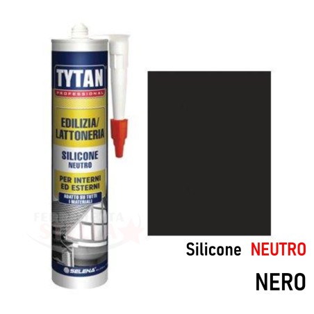 Silicone sigillante neutro nero neutro tytan | ferramentastella.it