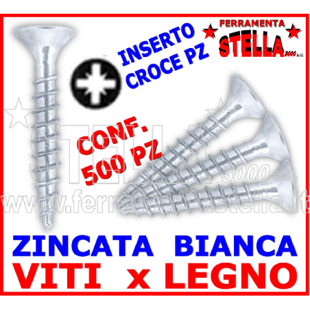 Viti truciolare 4,5x70 zincate croce pz 200 | ferramentastella.it