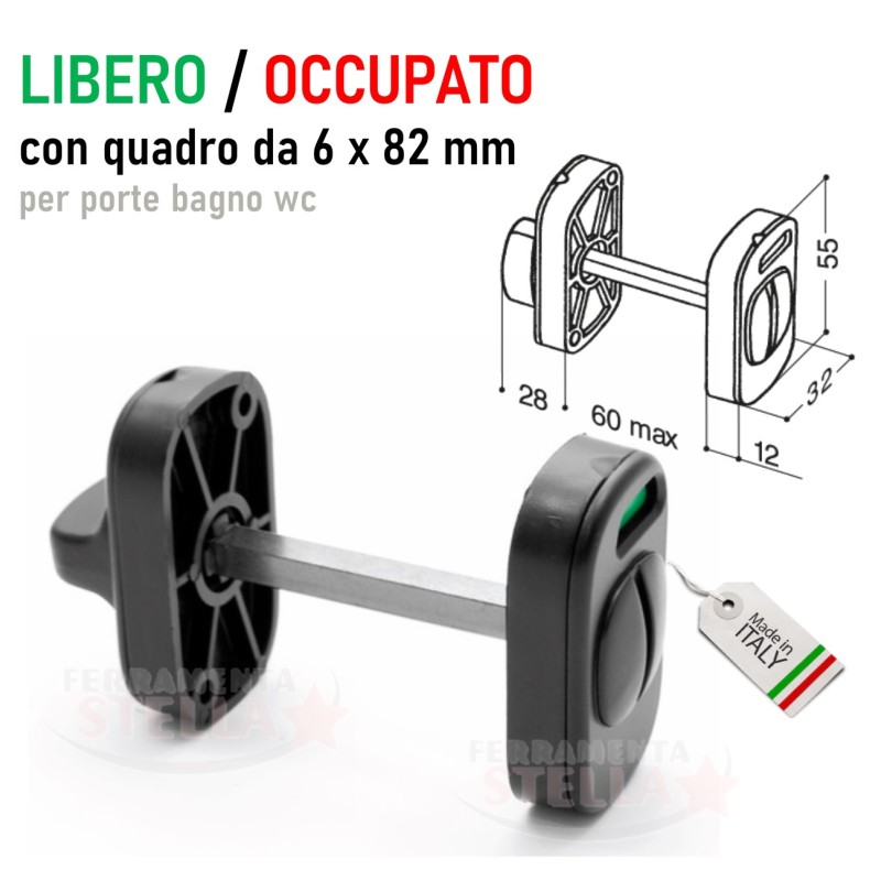 Chiavistello libero occupato porte portoni wc  | ferramentastella.it