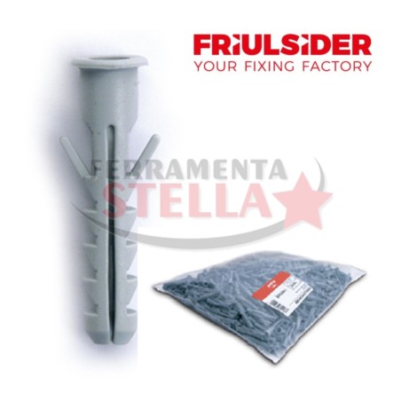 Tasselli nylon con bordo 12 x 50 conf 50 pezzi | ferramentastella.it