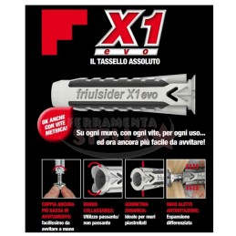 TASSELLO CON VITE SCATOLA MULTIESPANSIONE FRIULSIDER X1 ECO MULTIUSO - DIAM 6 - CON VITE 2