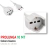 Prolunga elettrica 10 metri corrente cavo bianca | ferramentastella.it