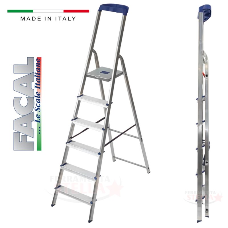 Scala alluminio portata 150 kg 8 gradini facal | ferramentastella.it