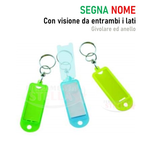 Porta chiavi portachiavi targhette segna nome | ferramentastella.it