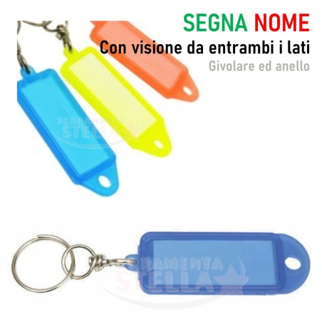 Porta chiavi portachiavi targhette segna nome | ferramentastella.it