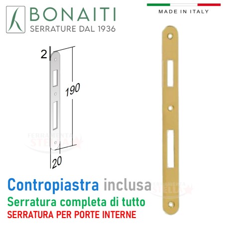 Serratura patent per porte interne bonaiti  | ferramentastella.it