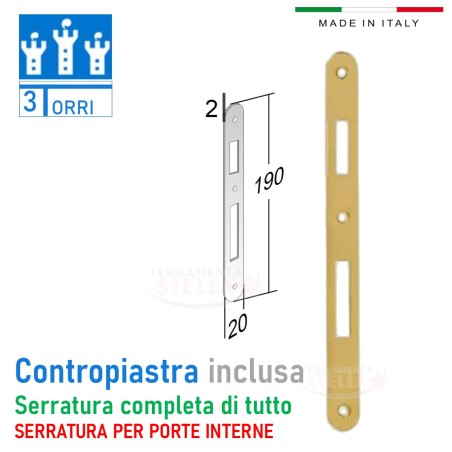 Serratura patent per porte interne - bussole  | ferramentastella.it