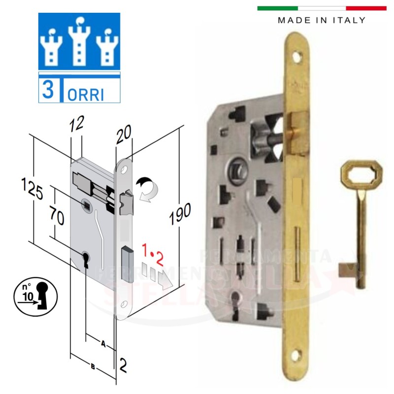 Serratura patent per porte interne - bussole  | ferramentastella.it