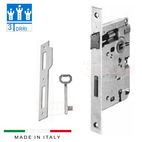 Serratura patent per porte interne cromo lucido | ferramentastella.it