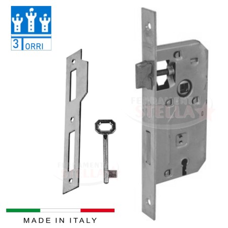 Serratura patent  porte interne e/45 nichellate | ferramentastella.it