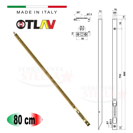 Catenaccio a leva pesante a incasso otlav  | ferramentastella.it
