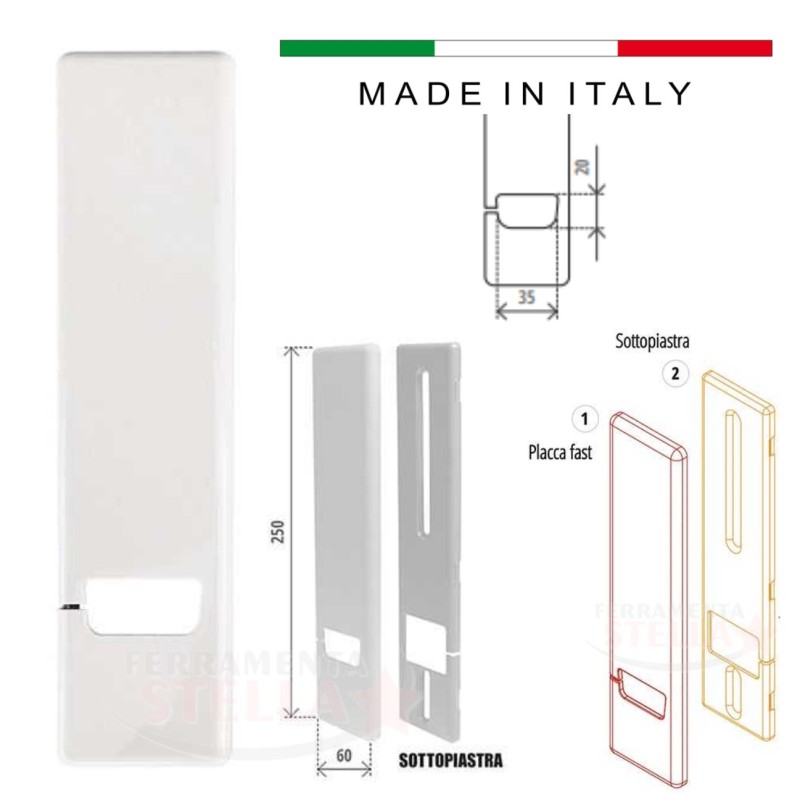 Copriavvolgitore placca tapparelle bianca | ferramentastella.com