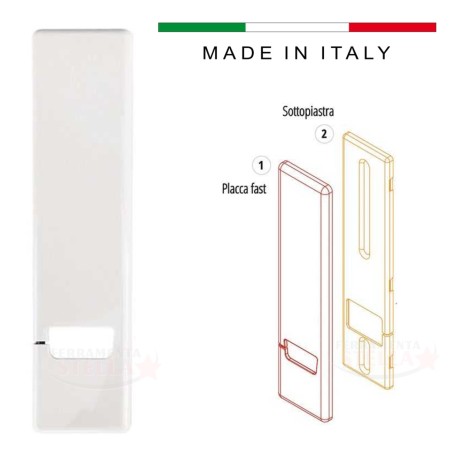 Copriavvolgitore placca tapparelle bianca | ferramentastella.com