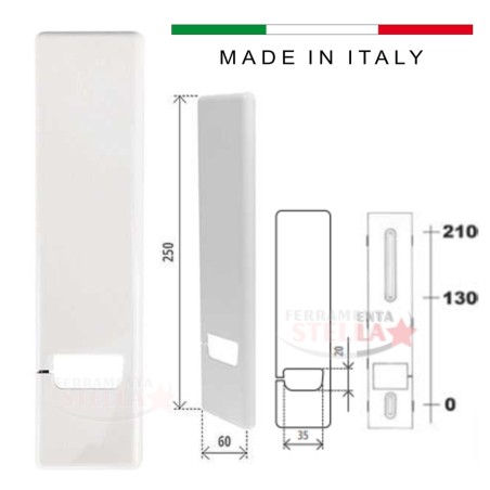 Copriavvolgitore placca tapparelle bianca | ferramentastella.com