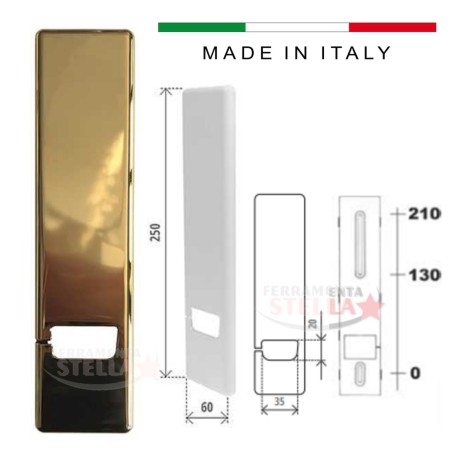 Copriavvolgitore placca tapparelle oro | ferramentastella.com