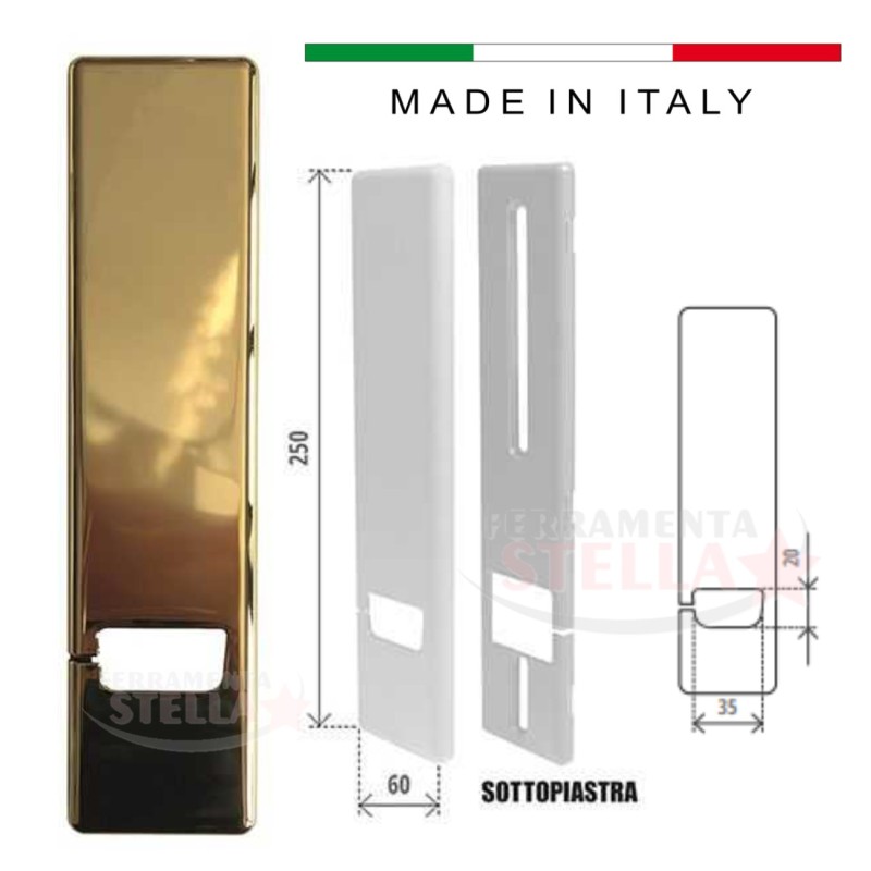 Copriavvolgitore placca tapparelle oro | ferramentastella.com