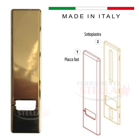 Copriavvolgitore placca tapparelle oro | ferramentastella.com