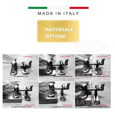 Tavellino sportelli chiusura levetta ottone a scatto | ferramentastella.it