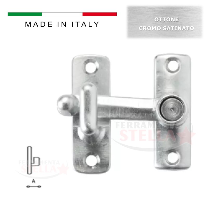 Tavellino con incontro ottone cromo satinato  | ferramentastella.it