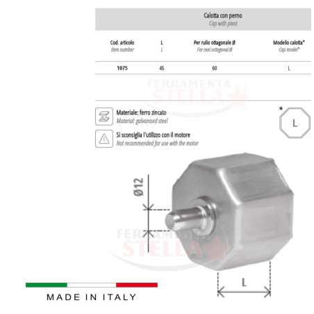 calotta con perno x tapparella | ferramentastella.it