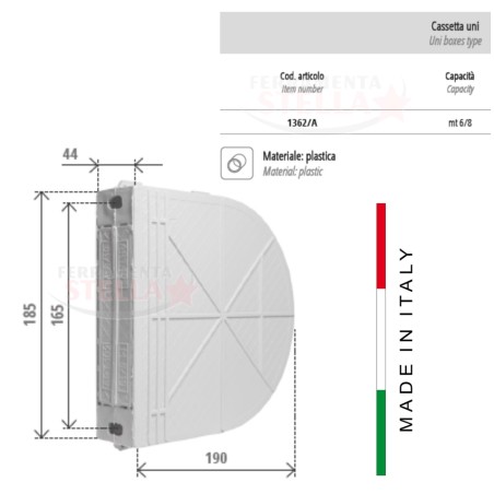 Cassetta pvc x tapparella PVC uni 165 mm 5 mt | ferramentastella.it