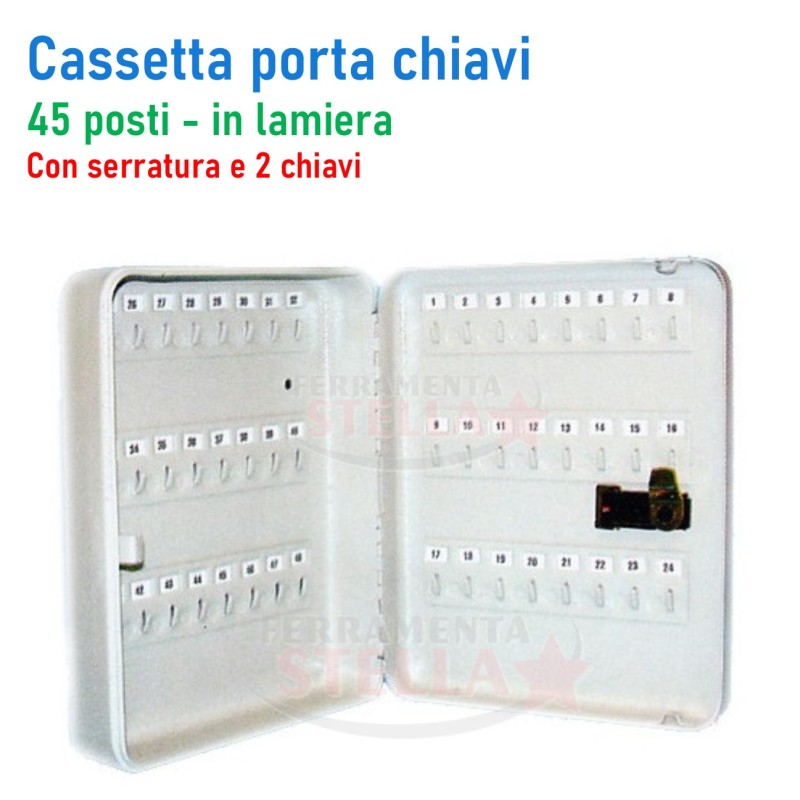 cassetta porta chiavi portachiavi - 45 posti | ferramentastella.com