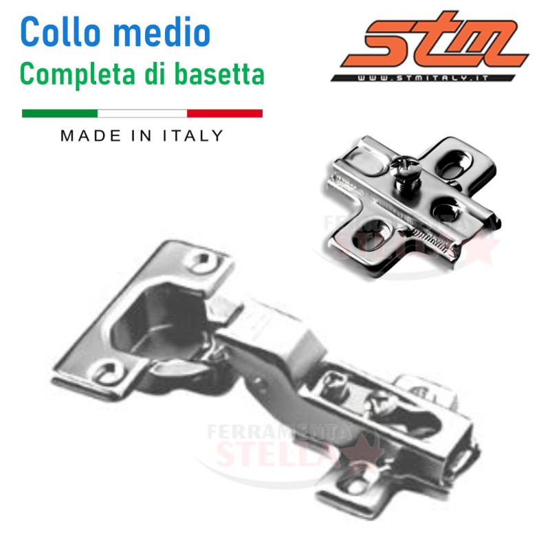 Cerniera cerniere tipo salice collo medio tm  | ferramentastella.it