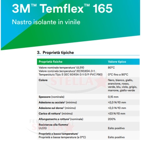 nastro isolante nero 3m in pvc temflex 1500 | ferramentastella.com